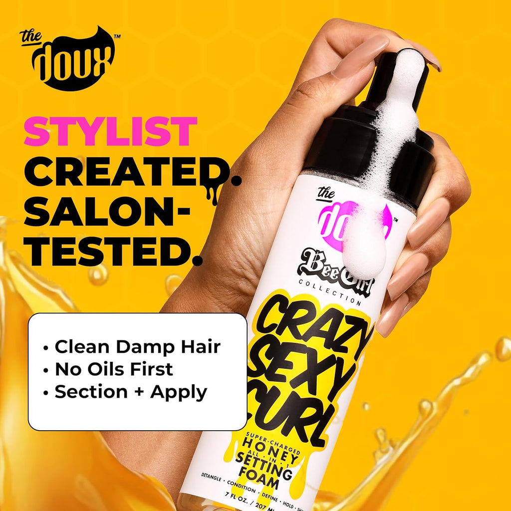 The Doux Crazy Sexy Curl Supercharged Honey Setting Foam